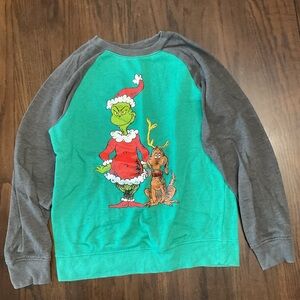 Dr. Seuss Grinch Kids Sweatshirt - Green and Gray